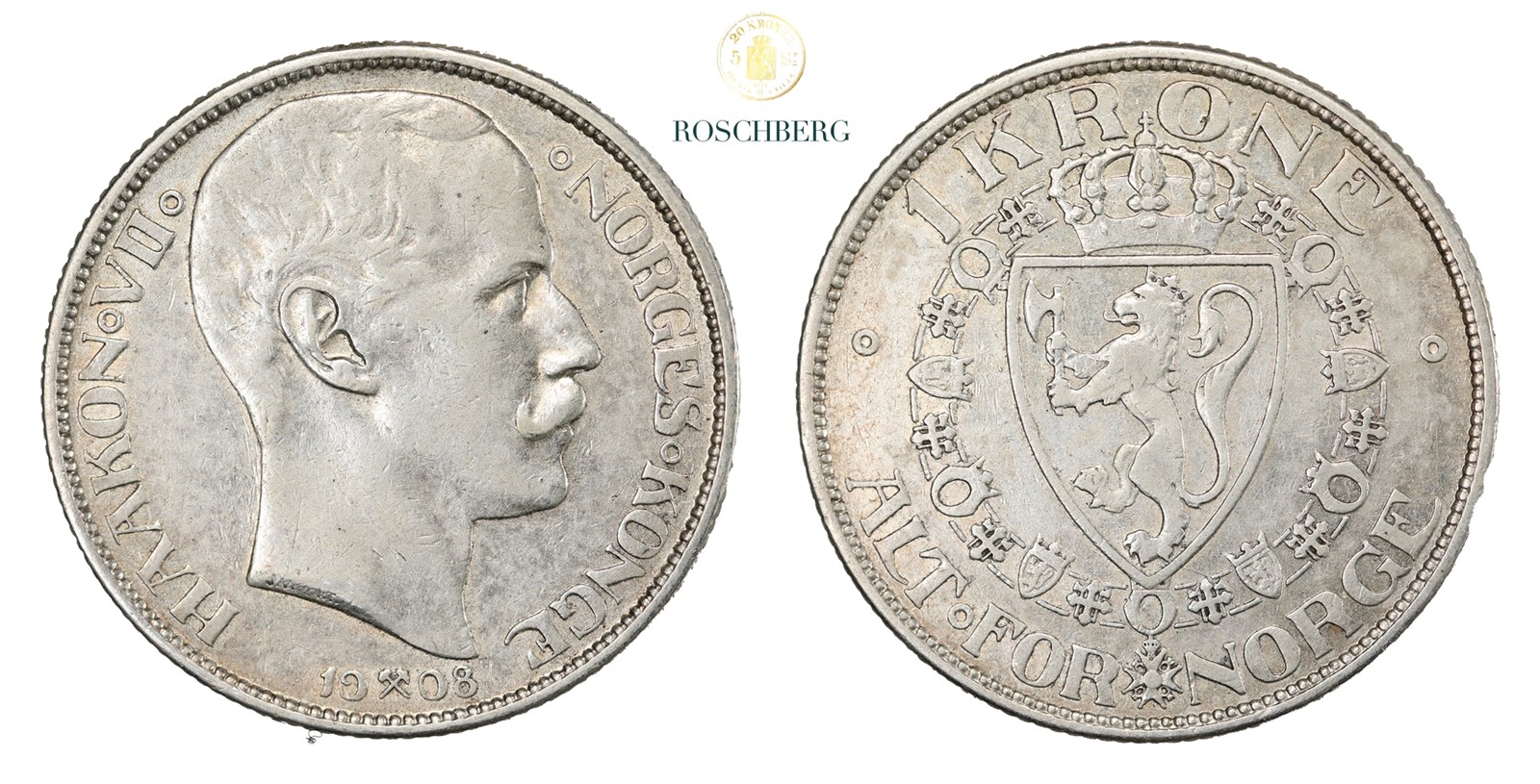 Norge 1 Krone 1908 Kv 1