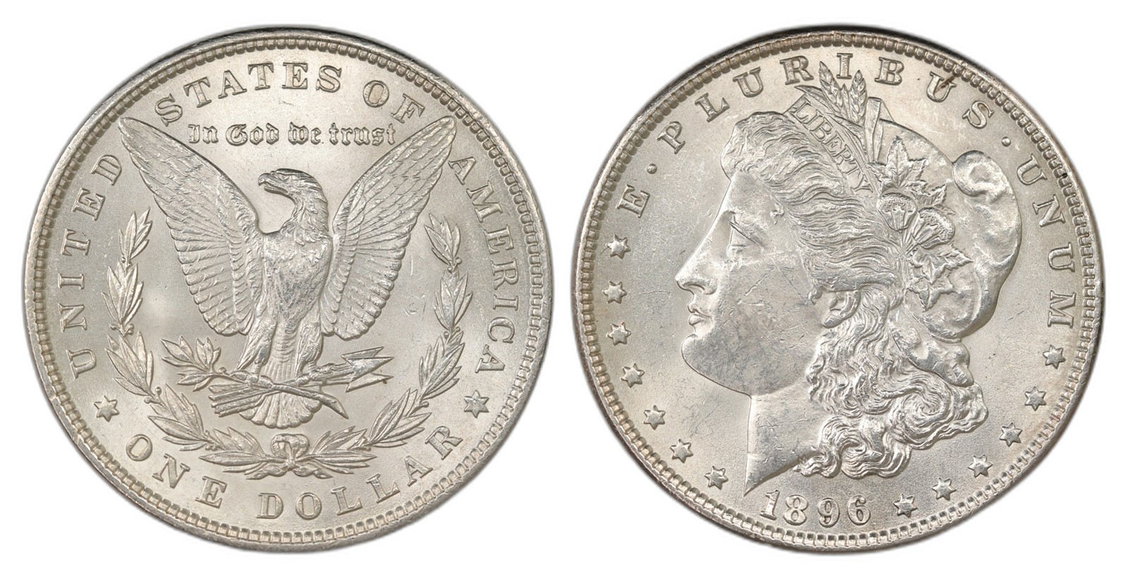 USA. Republic. Morgan Dollar 1896. Kv UNC.