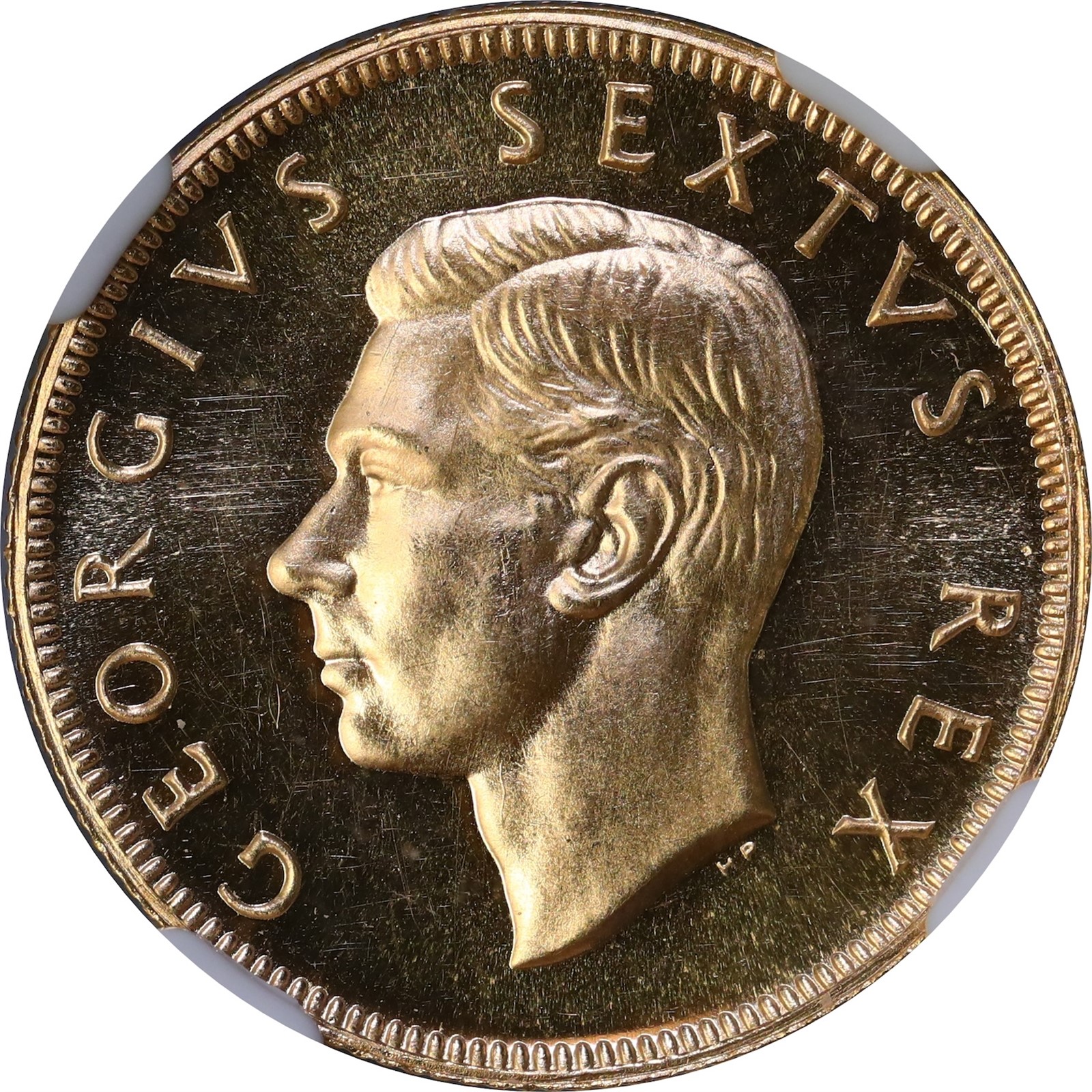 SOUTH AFRICA. George VI. Pound 1952 NGC PF63