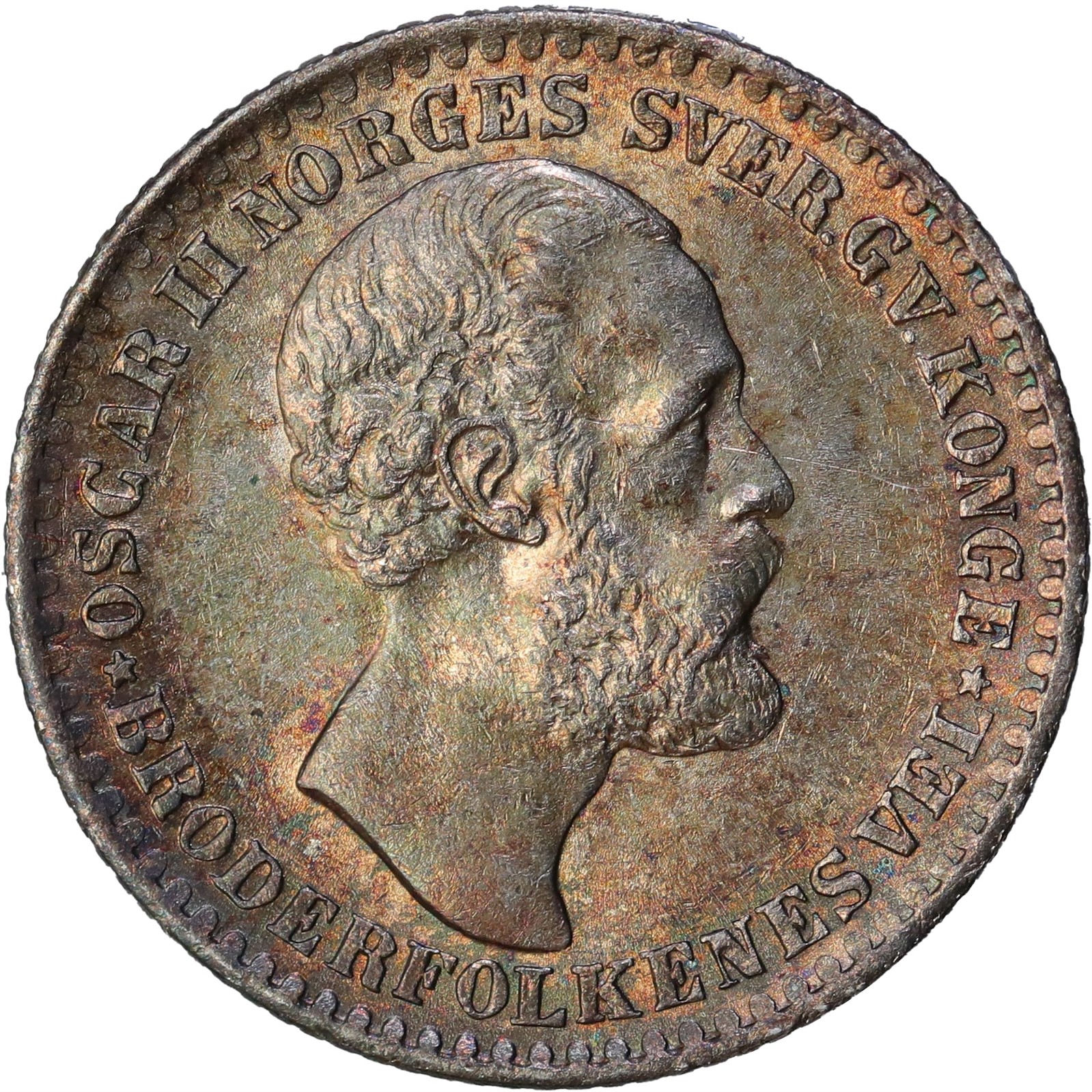 NORWAY. Oscar II. 12 Skilling 1873 Kv 0(UNC)