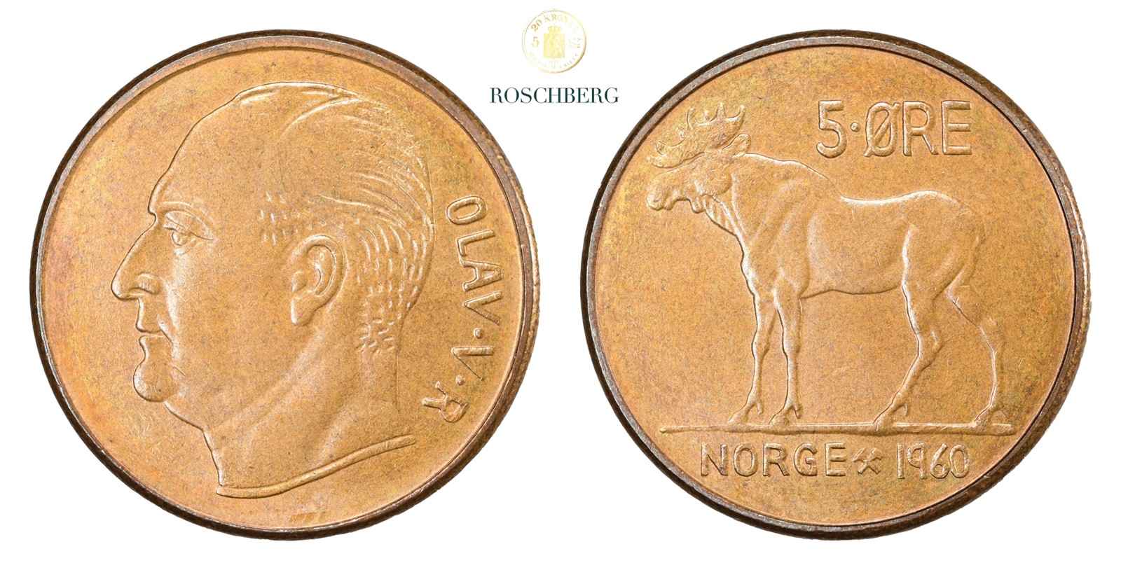 Norge 5 Øre 1960 Kv 0