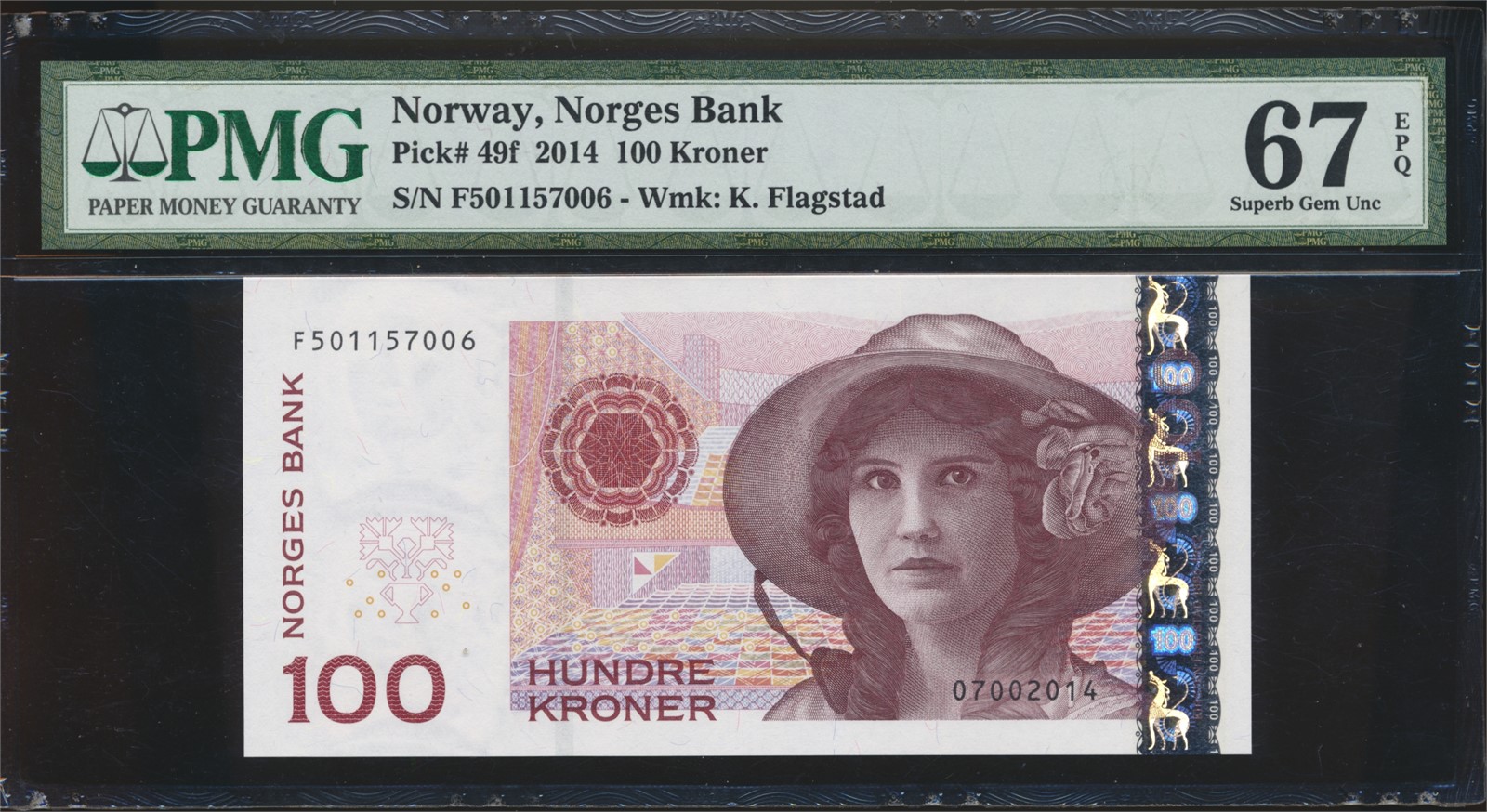 100 Kroner 2014 F501157007 PMG 67EPQ