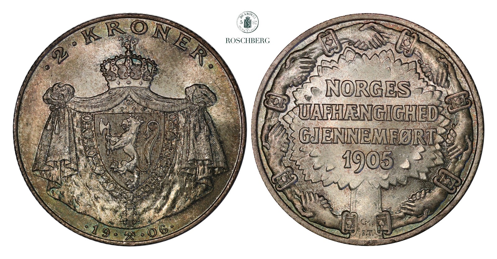 2 Kroner 1906 Kv 0 (UNC)