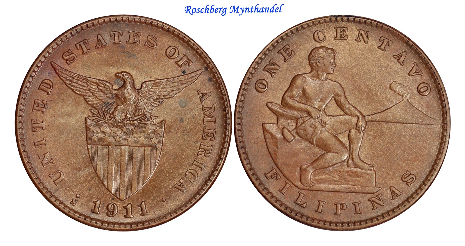US. Philippines Centavo 1911 S UNC