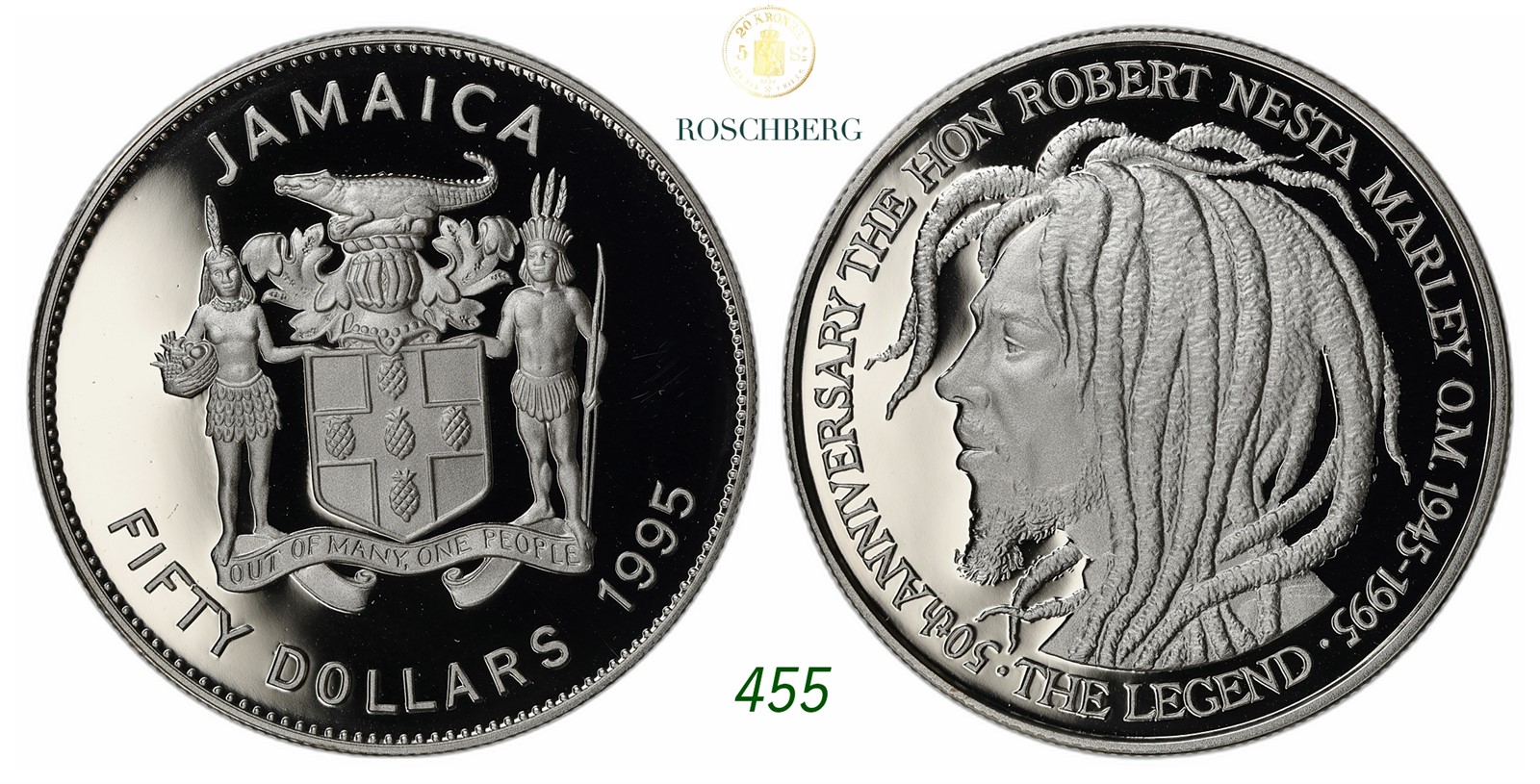 JAMAICA. Republic. 50 Dollars 1995.