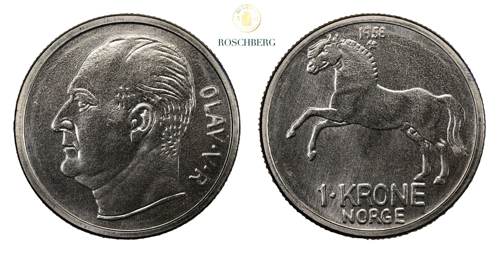 Norge 1 Krone 1958 PRAKTEX