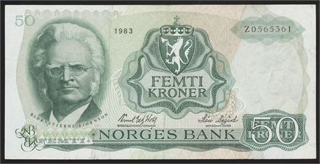 50 Kroner 1983 Z Erstatning Kv 1