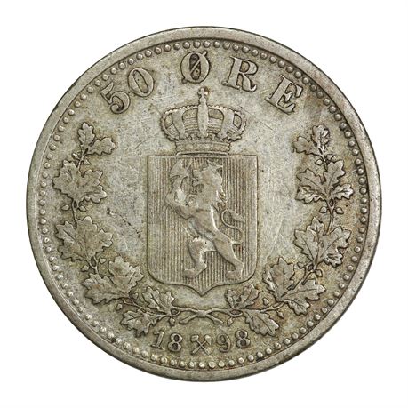 50 Øre 1898 Kv 1/1+