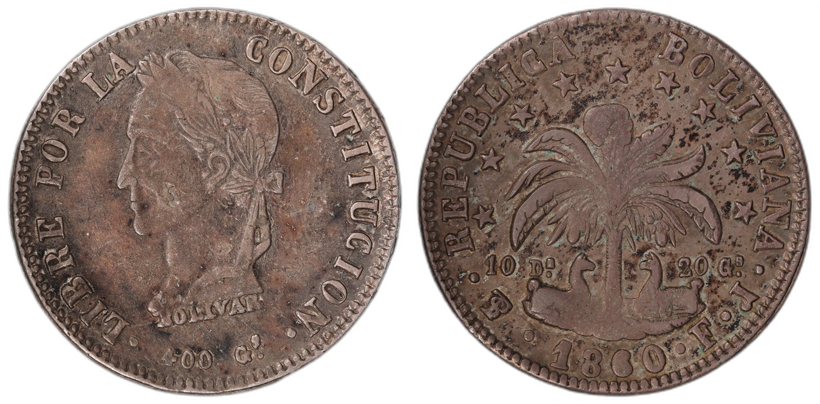 BOLIVIA. Republic. 8 Soles. 1860-PTS. VF.