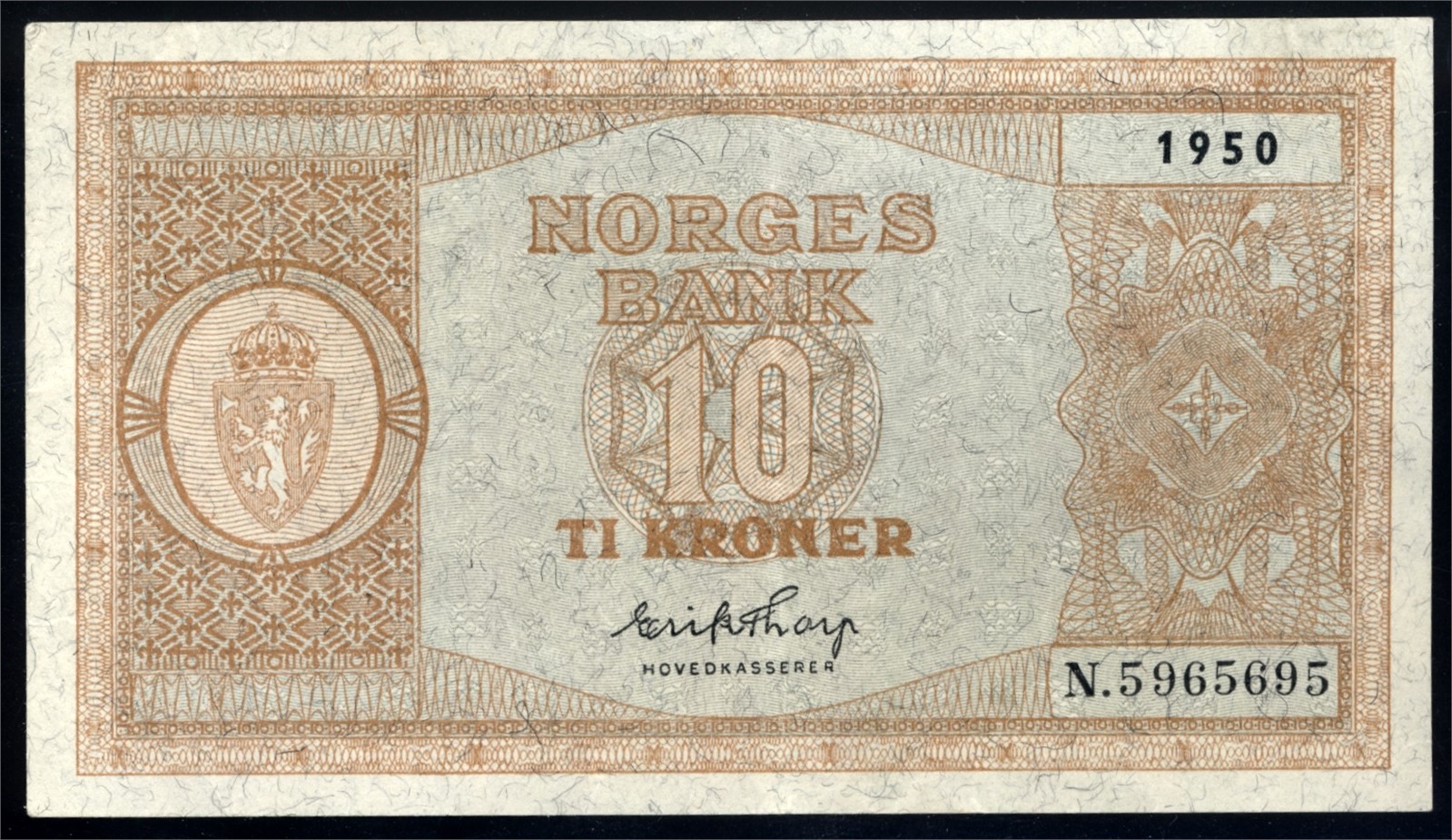 10 Kroner 1950 N5965695 RADAR Kv 1+/01 (AU)