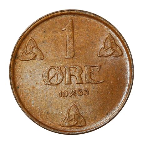 1 Øre 1933 kv 0