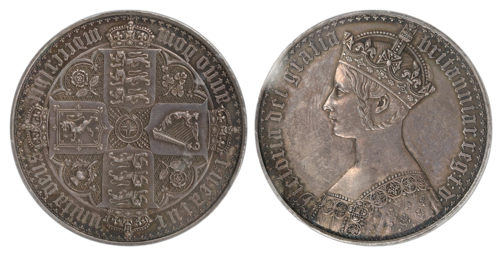 Great Britain. Victoria. Gothic Crown 1847- UNDECIMO. Kv PCGS PR58.