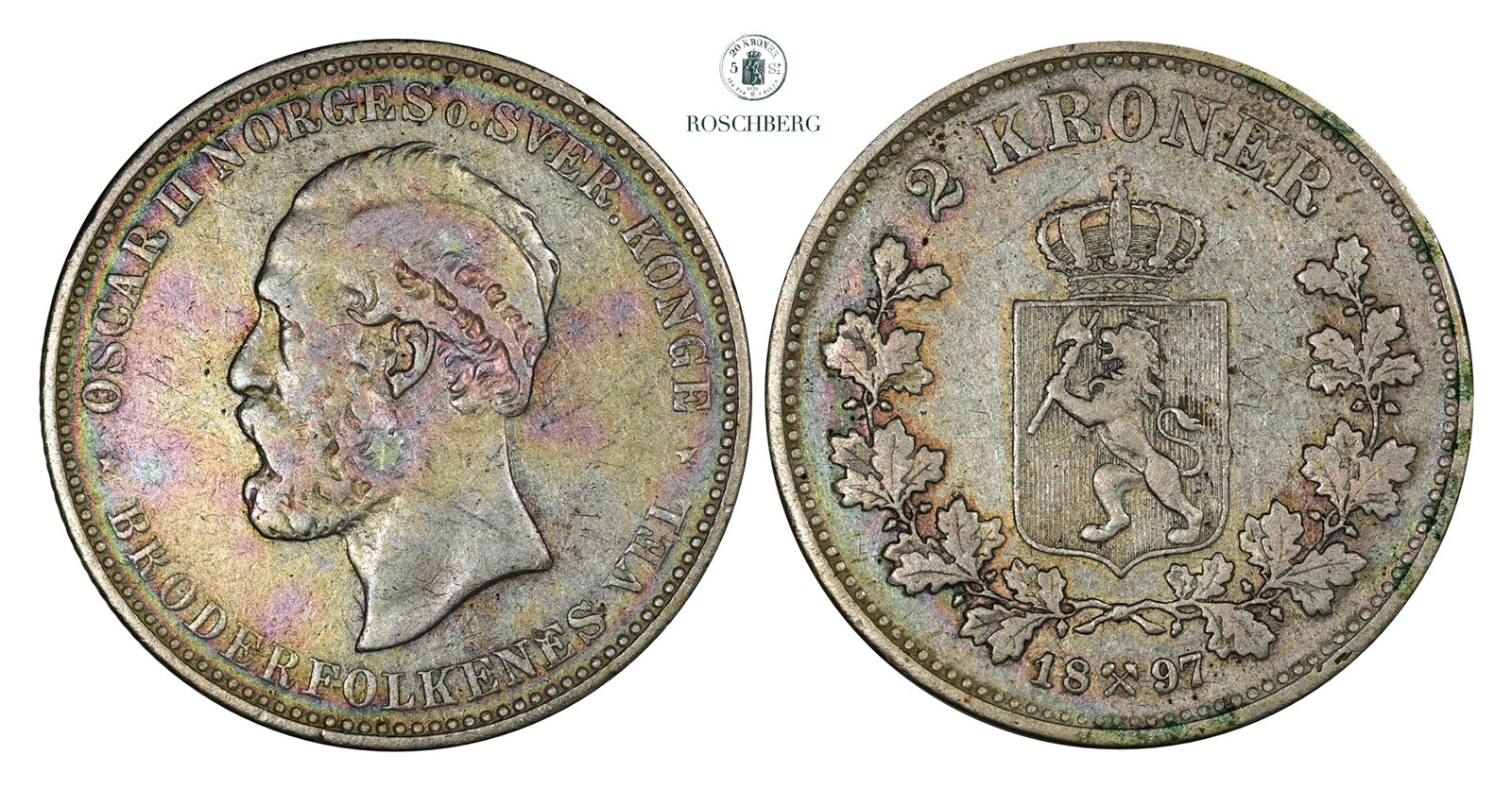 2 Kroner 1897 Kv 1 (VF)