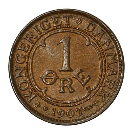 Danmark 1 Øre 1907 Kv 0