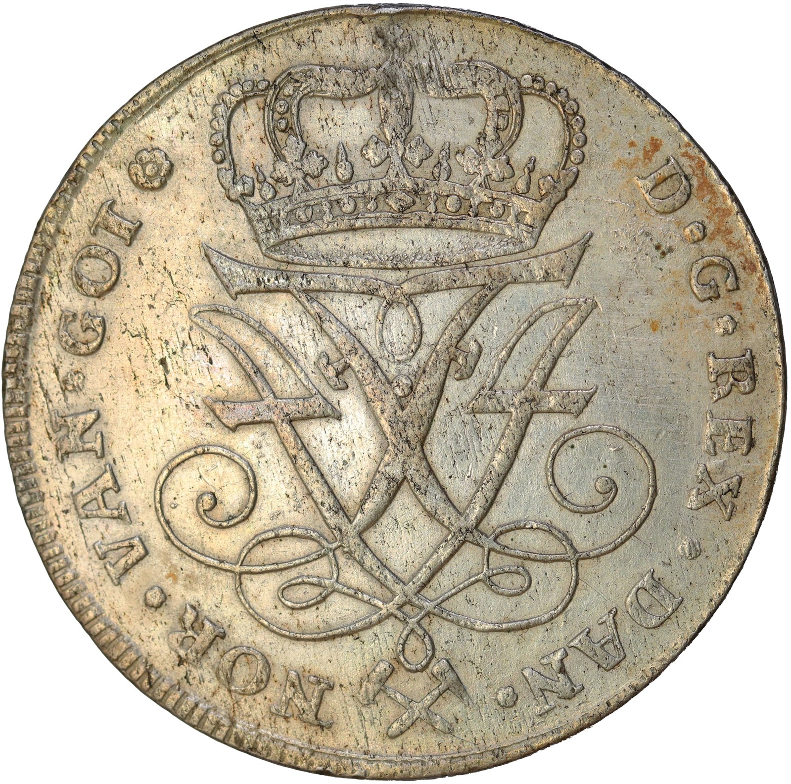 NORWAY. Frederik IV. 4 Mark (Krone) 1726 Kv 1+/01 (AU)