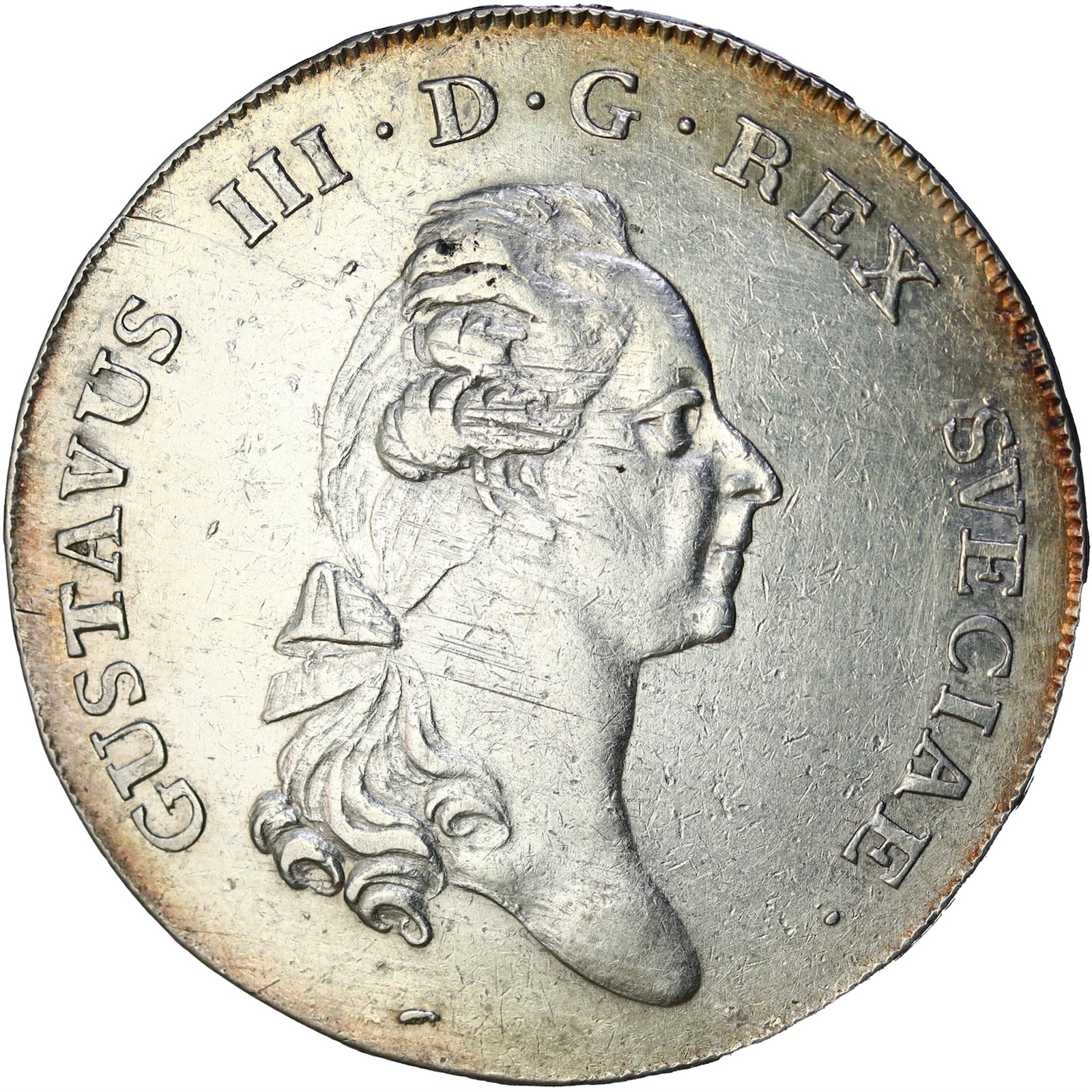 SWEDEN. Gustav III. 1 Rigsdaler 1788-OL. XR! Kv 1+/01 (AU)