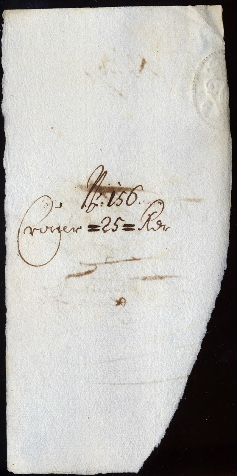 Talong til 25 Riksdaler 1695. Kv 01 (AU).
