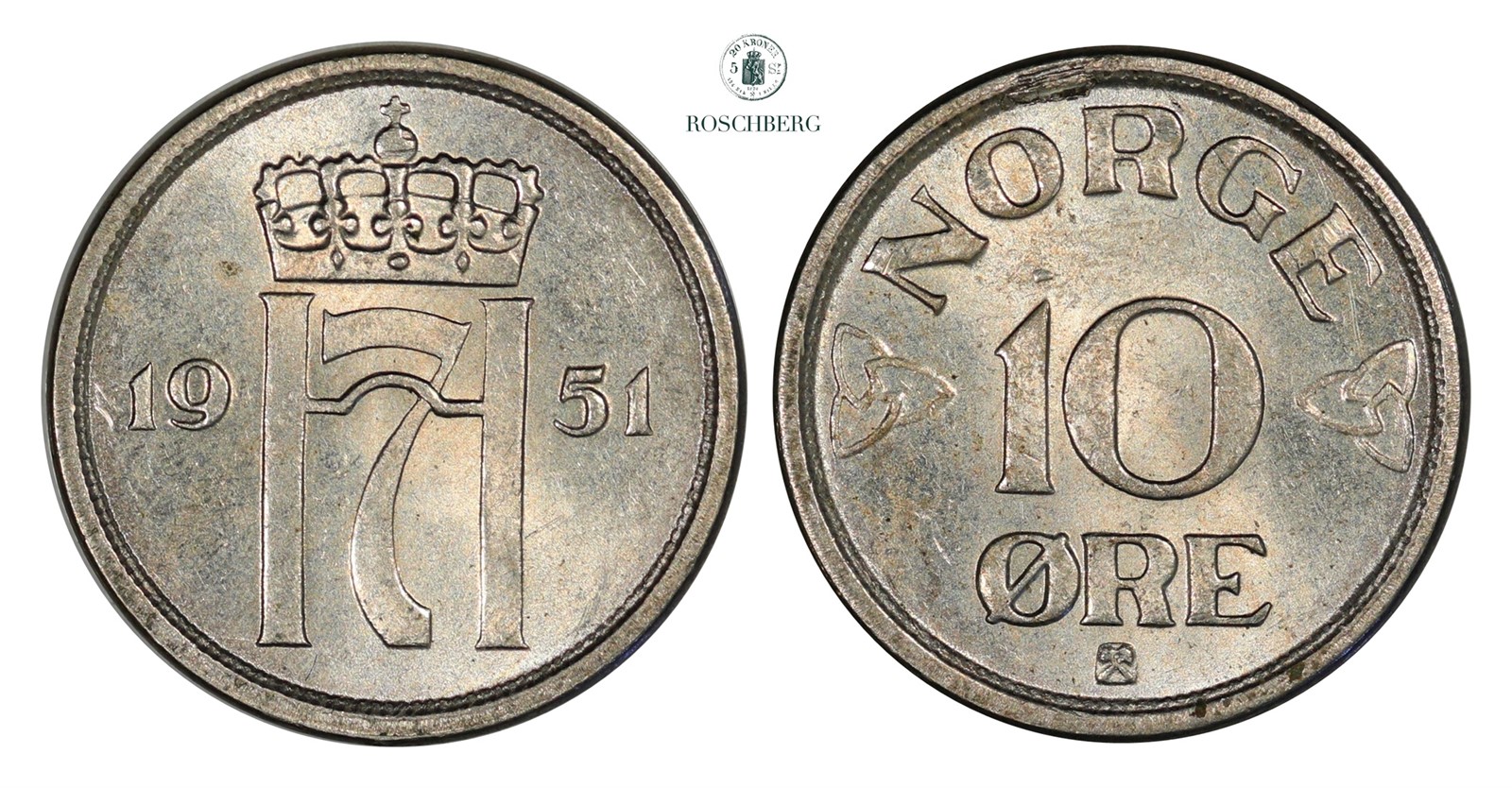 10 Øre 1951 Kv 0 (UNC)