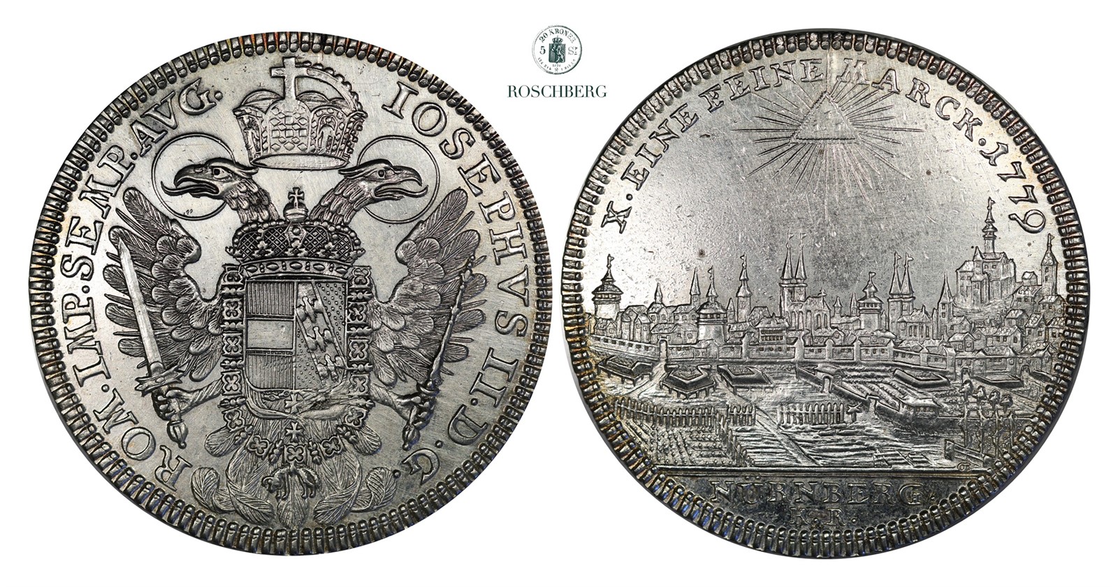 GERMAN STATES, Nürnberg. City Thaler 1779 AU