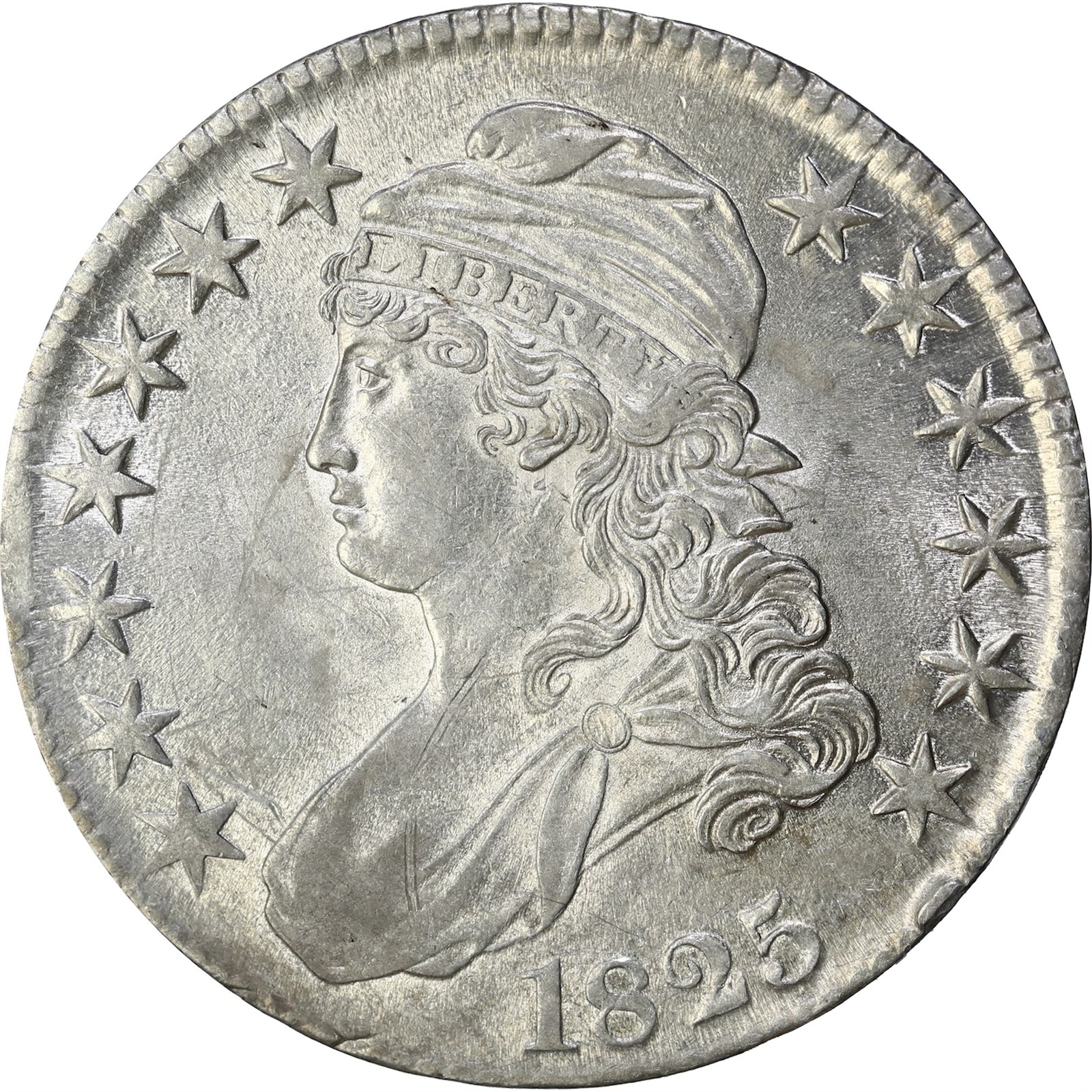 USA. Capped Bust Half Dollar 1825 AU.