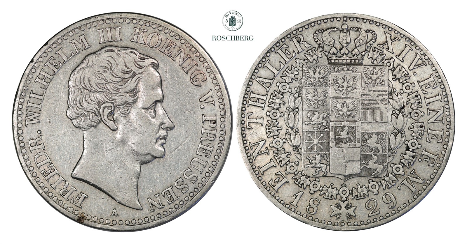 GERMAN STATES, Preussen. Konventionsthaler 1829