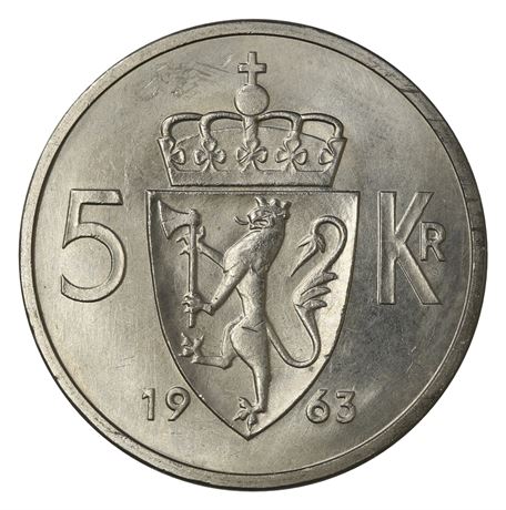 5 Kroner 1963 prakt