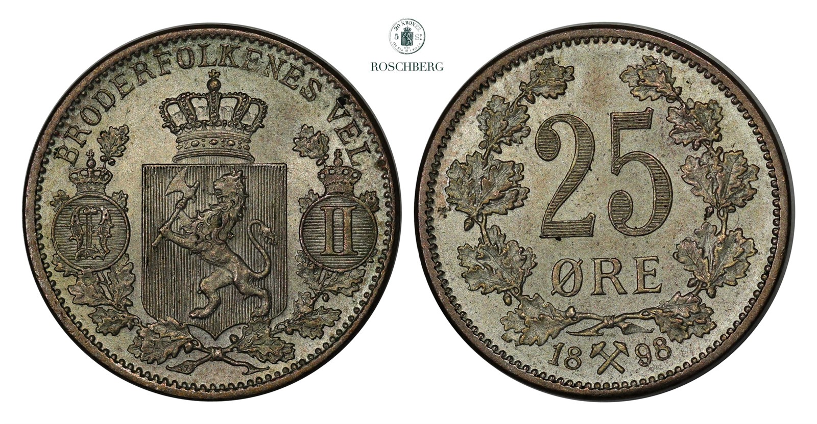 25 Øre 1898 Kv 0 (UNC)