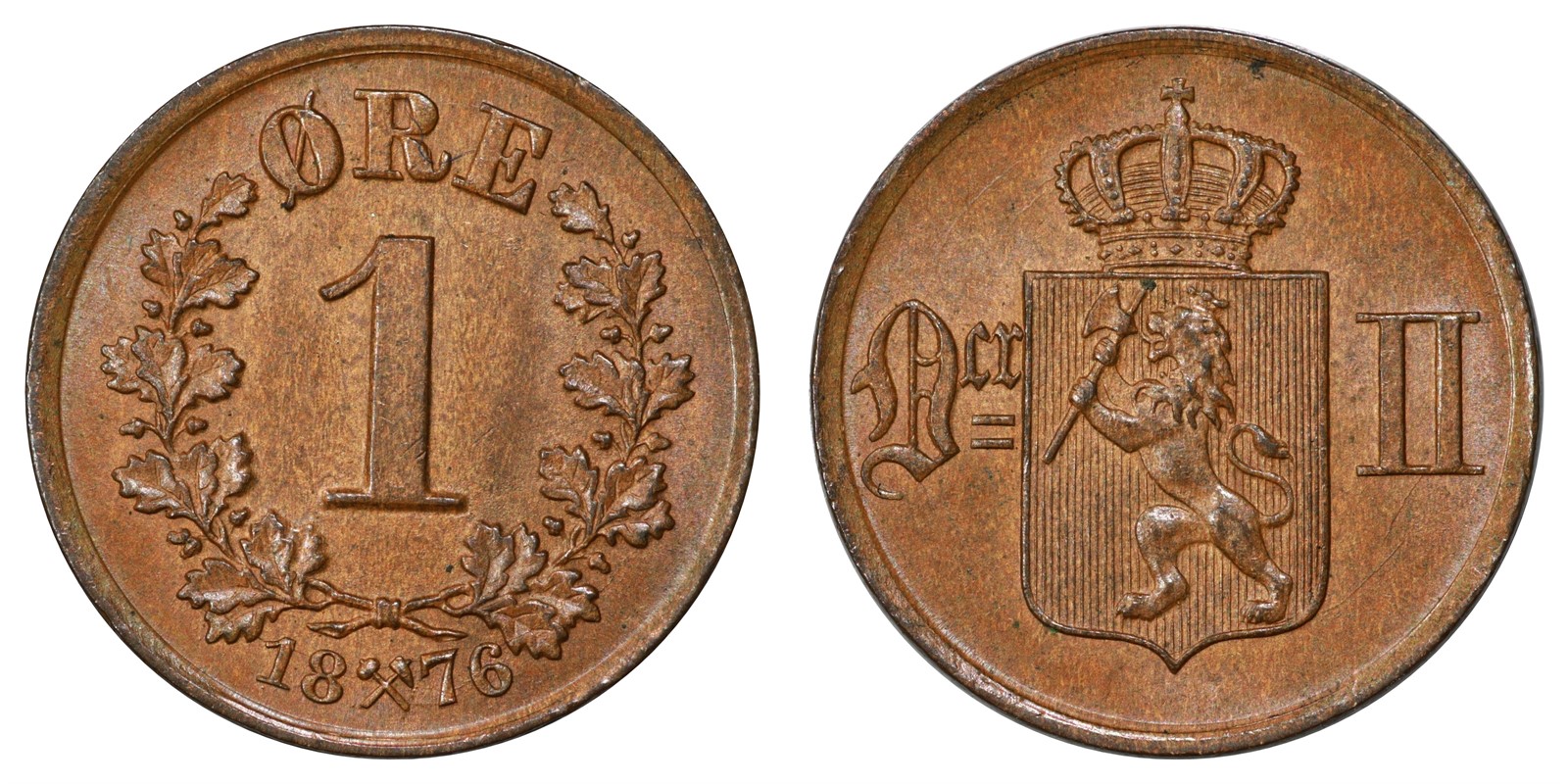 1 Øre 1876 Kv 0