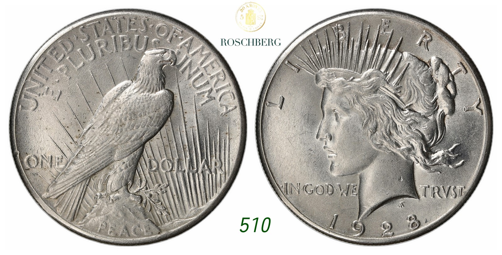 USA. Philadelphia. Peace Dollar 1928.