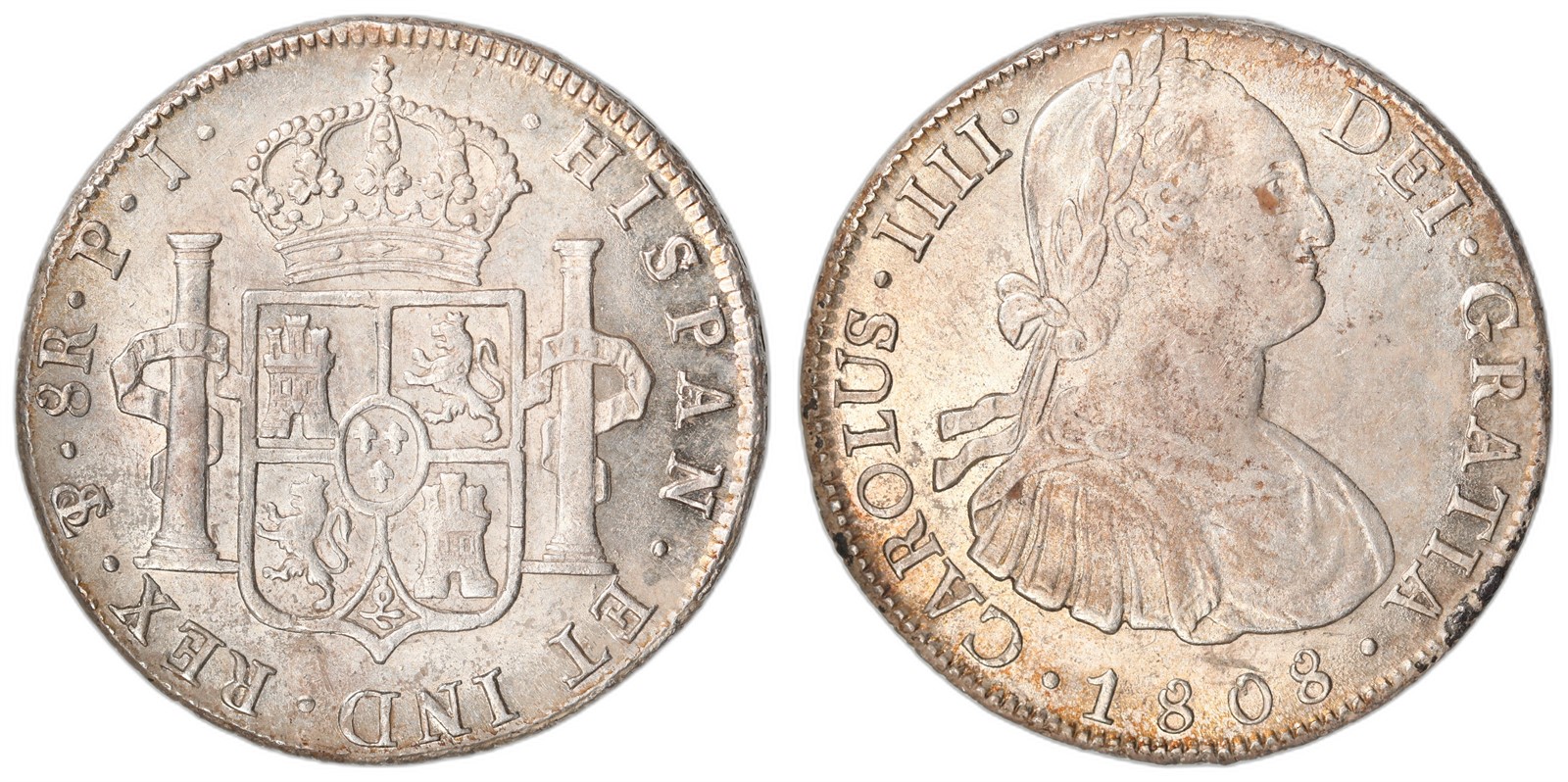 BOLIVIA. Charles IV. 8 Reales. 1808-PTS PI. UNC.
