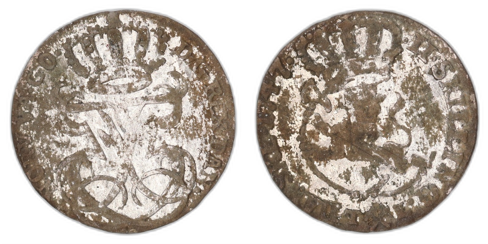 NORWAY. Frederik V. 2 Skilling. 1747. Kv 1 (F).