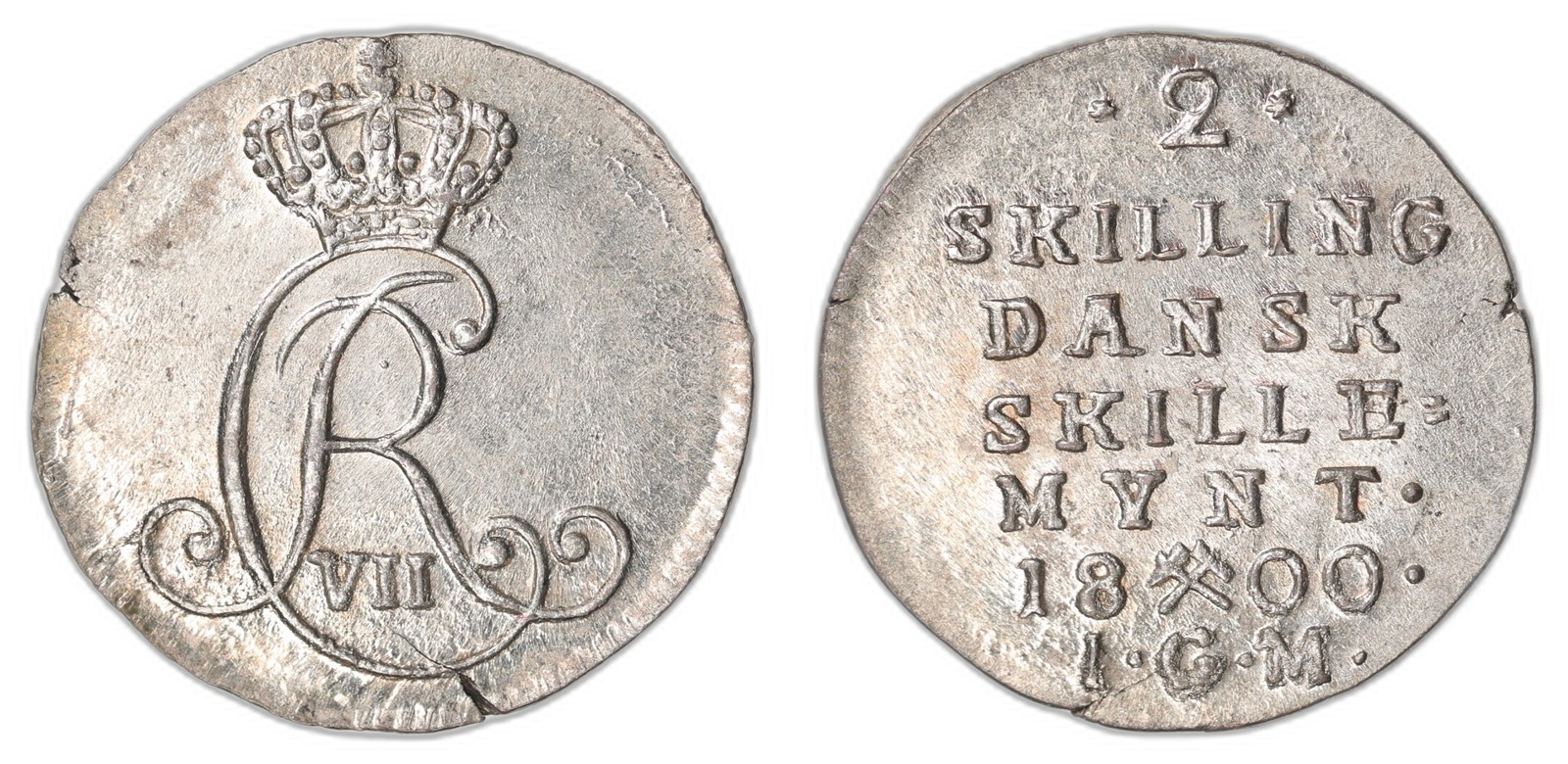 NORWAY. Christian VII. 2 Skilling 1800-IGM. Kv 0 (UNC).