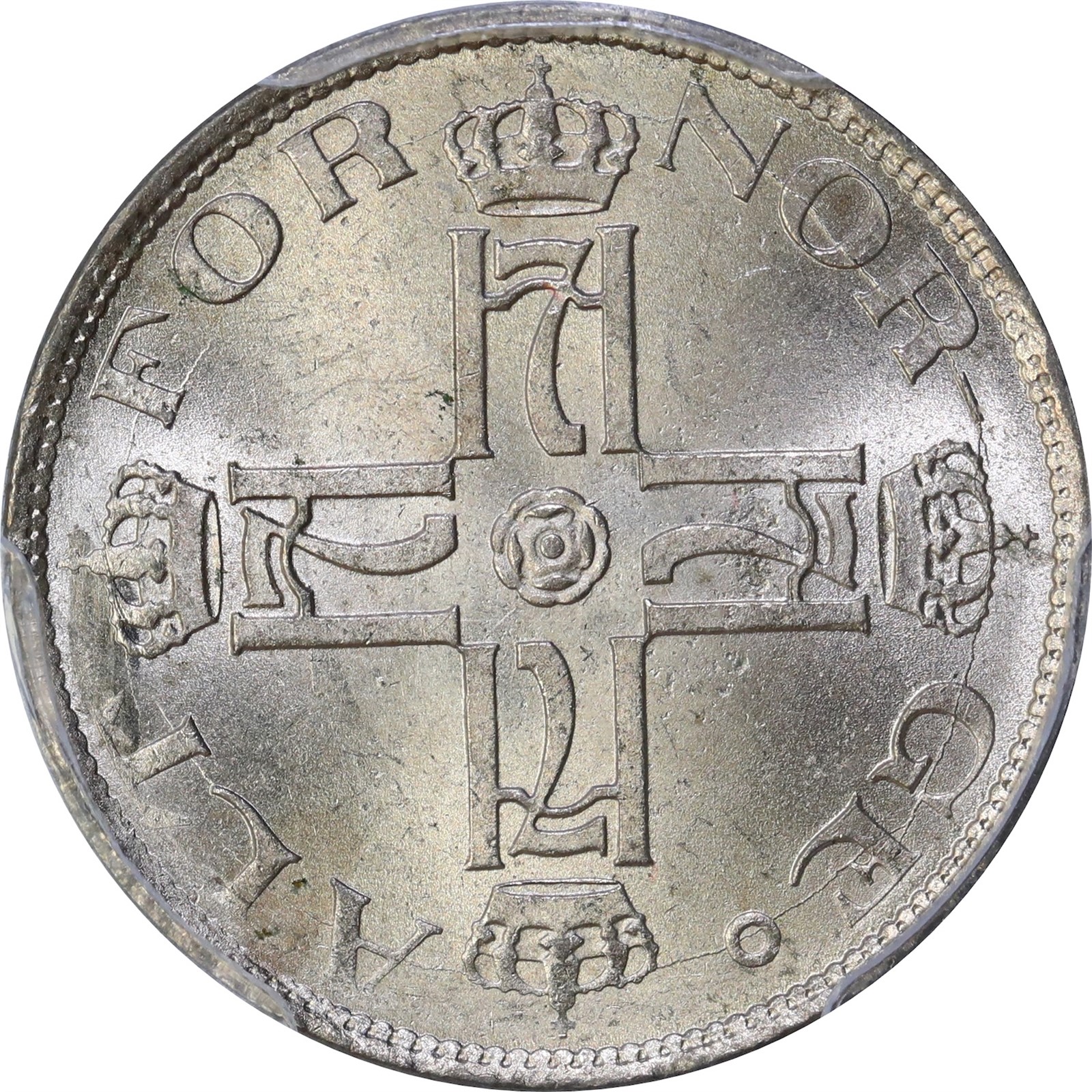 NORWAY. Haakon VII. 50 Øre 1921 PCGS MS65