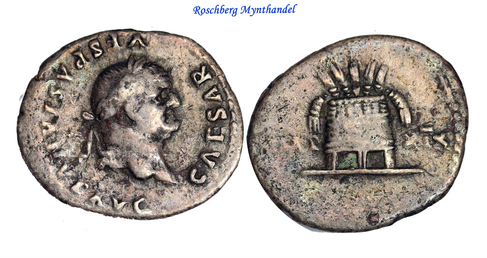 ROMAN EMPIRE. Vespasian 69-79 AD, Denar VF