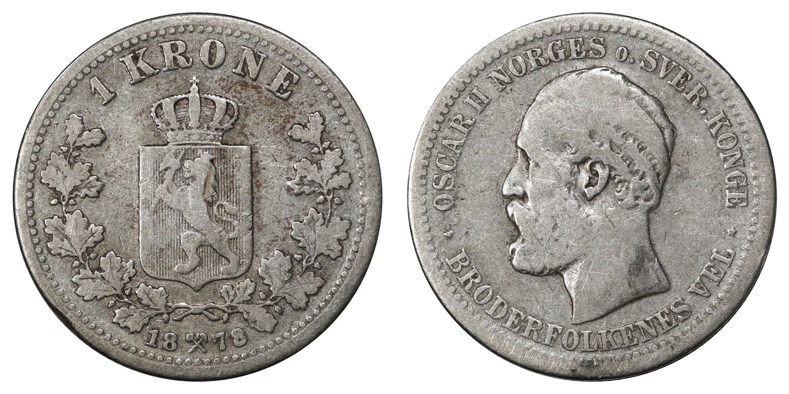 1 Krone 1878 Kv 1- *