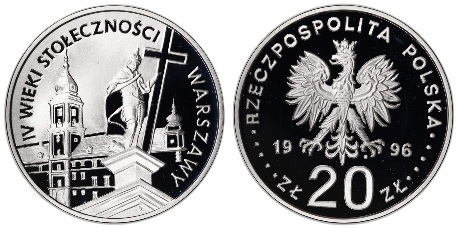 POLAND. Republic. 20 Zloty. 1996. Proof.