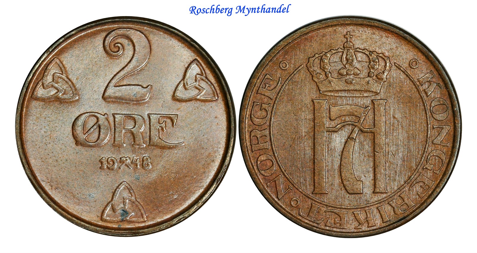 2 Øre 1948 Kv 0 (UNC)