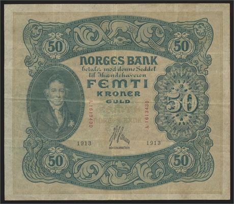 50 Kroner 1913 A Kv 1-