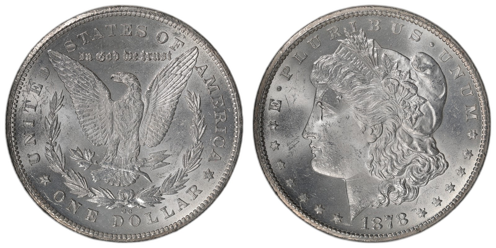 USA. Dollar. 1878-CC. UNC.