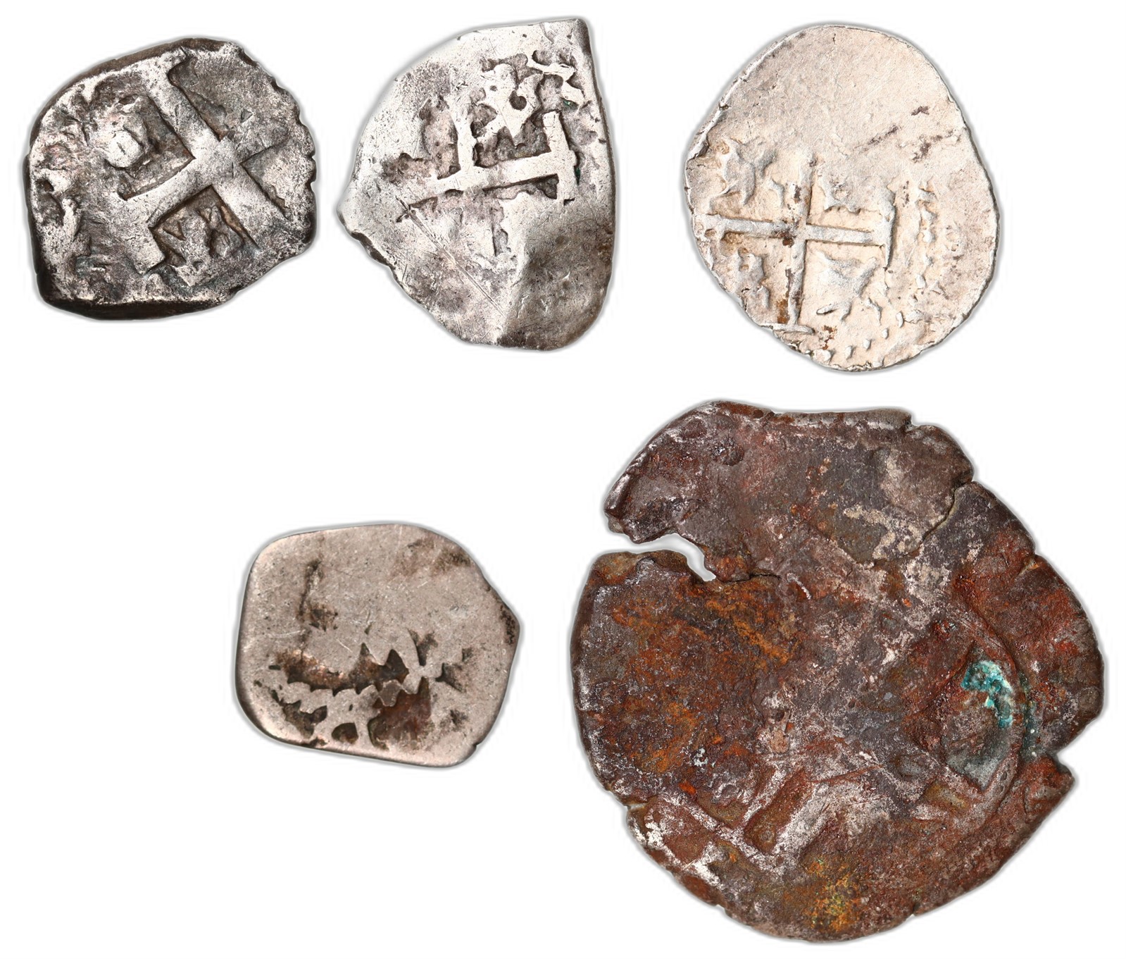 MEXICO. Spanish Colonial. Silver Cob. Mixed Grades.