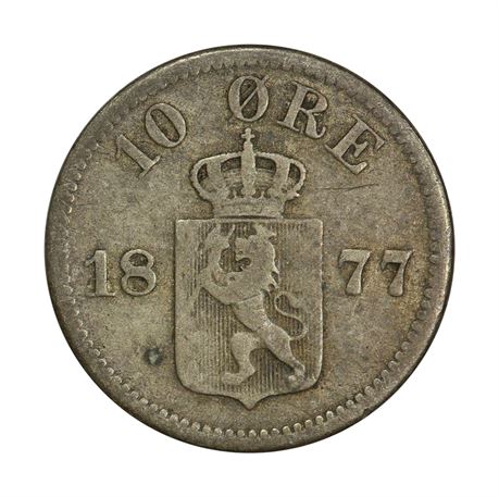 10 Øre 1877 Kv 1