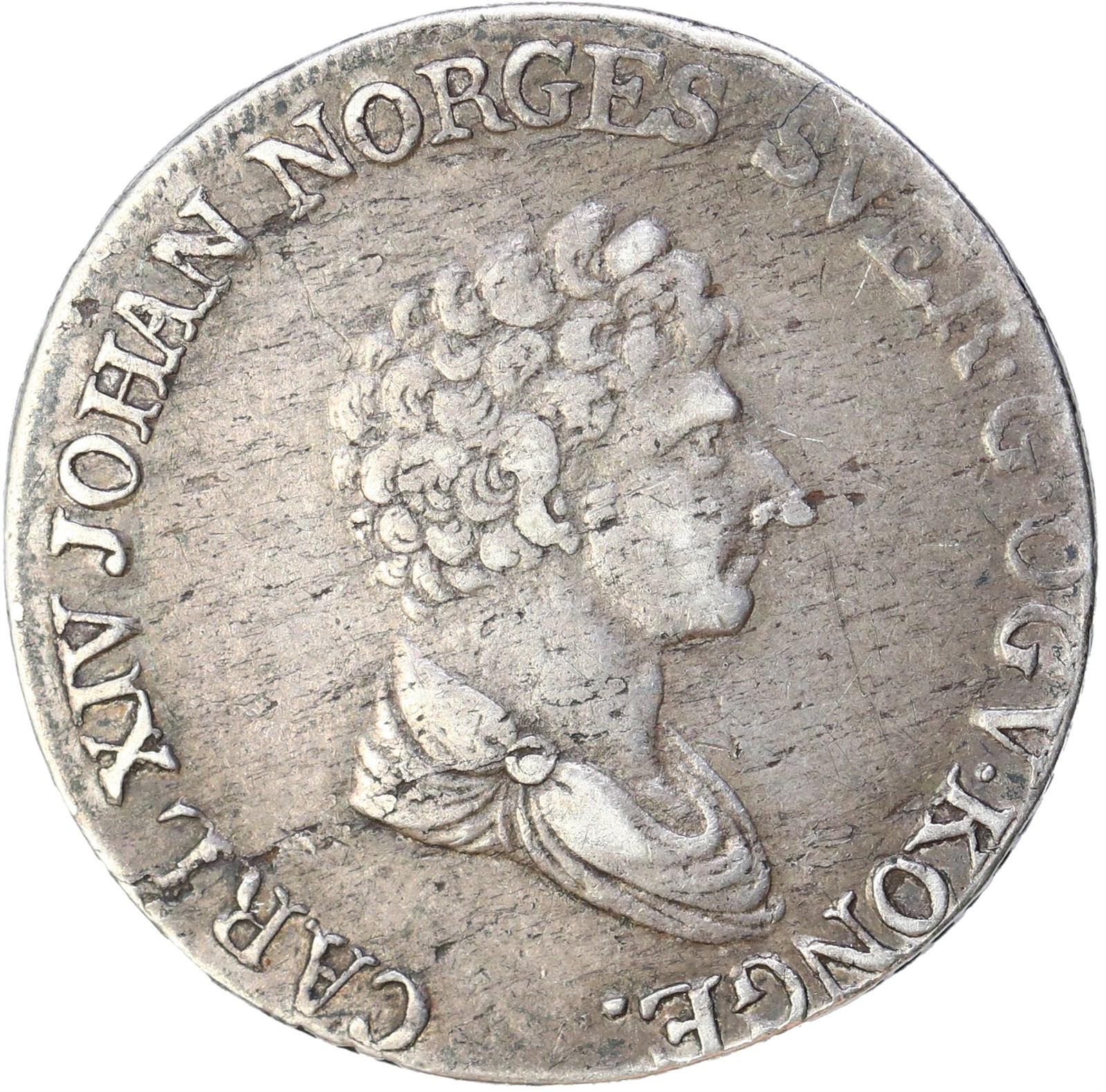 NORWAY. Carl XIV Johan. 24 Skilling 1831 Kv 1+ (XF)