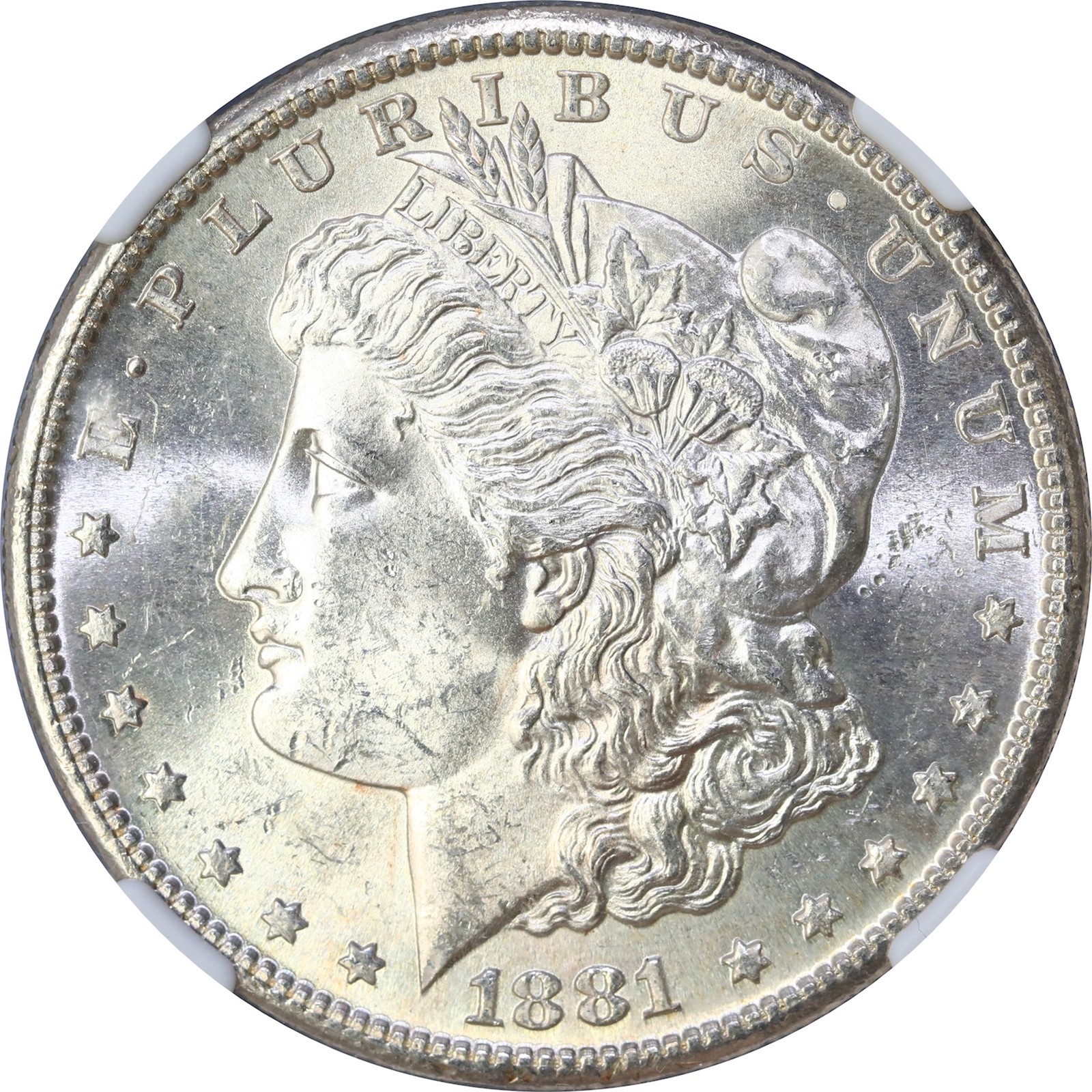 USA. Morgan Silver Dollar 1881-S NGC MS63