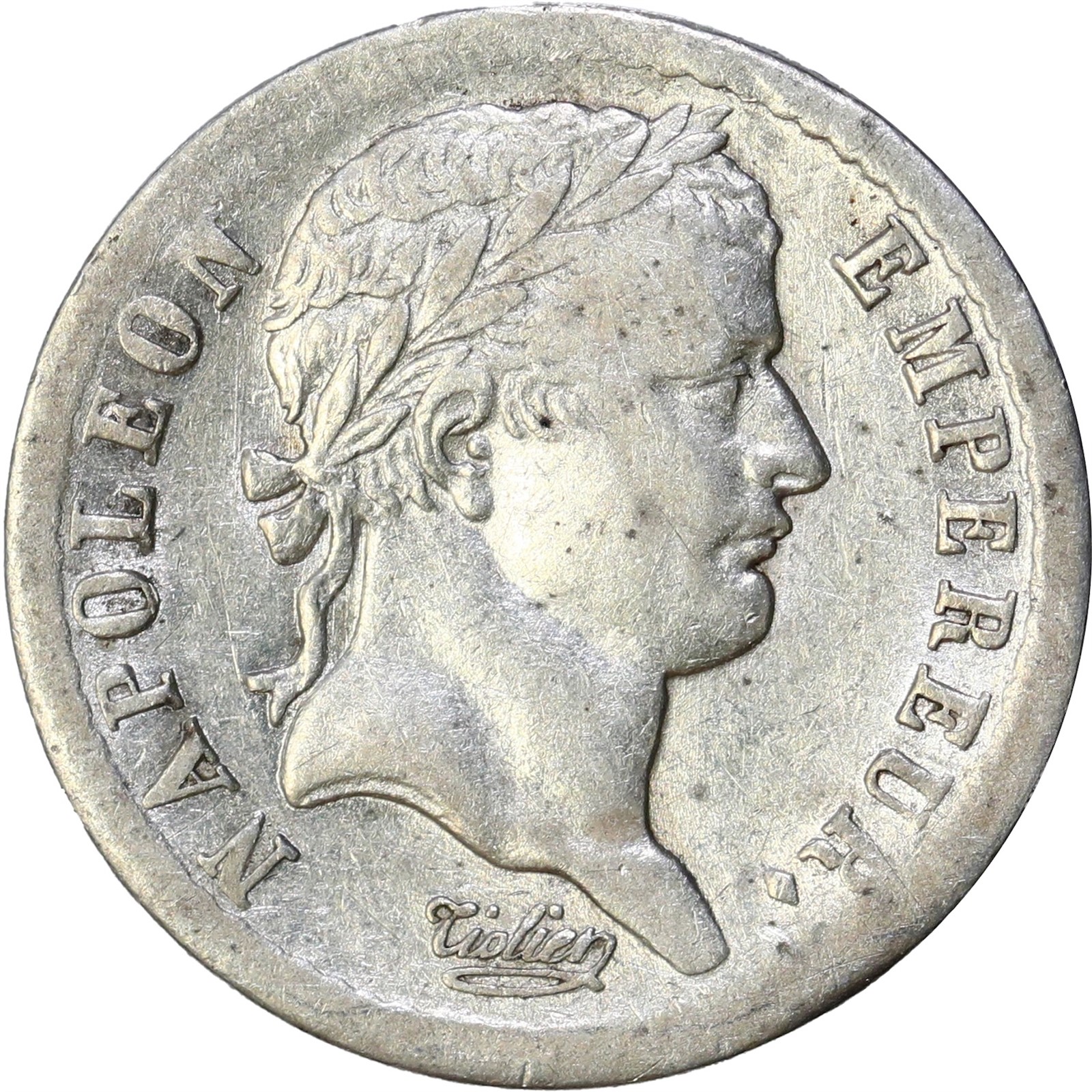 FRANCE. Napoleon I. 1/2 Franc 1808-A XF