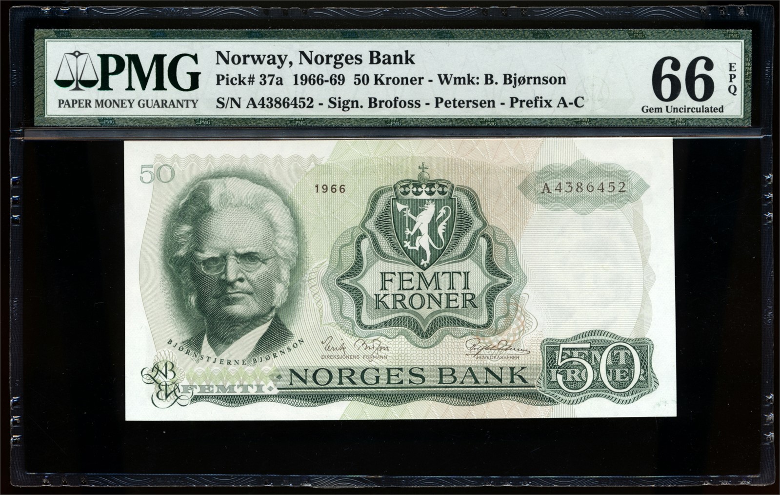 50 Kroner 1966 A4386452 PMG 66EPQ