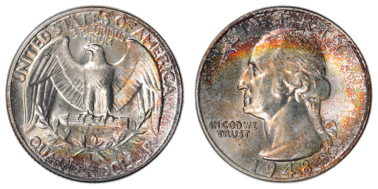 USA. 25 Cents (quarter). 1948-S. UNC.