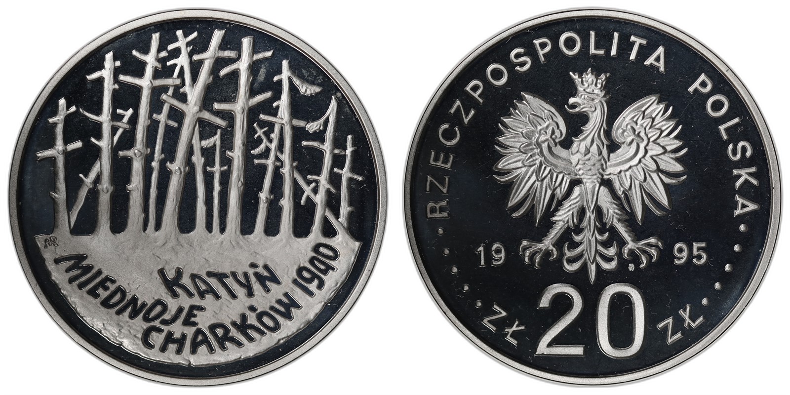 POLAND. Republic. 20 Zlotych. 1995. Proof.