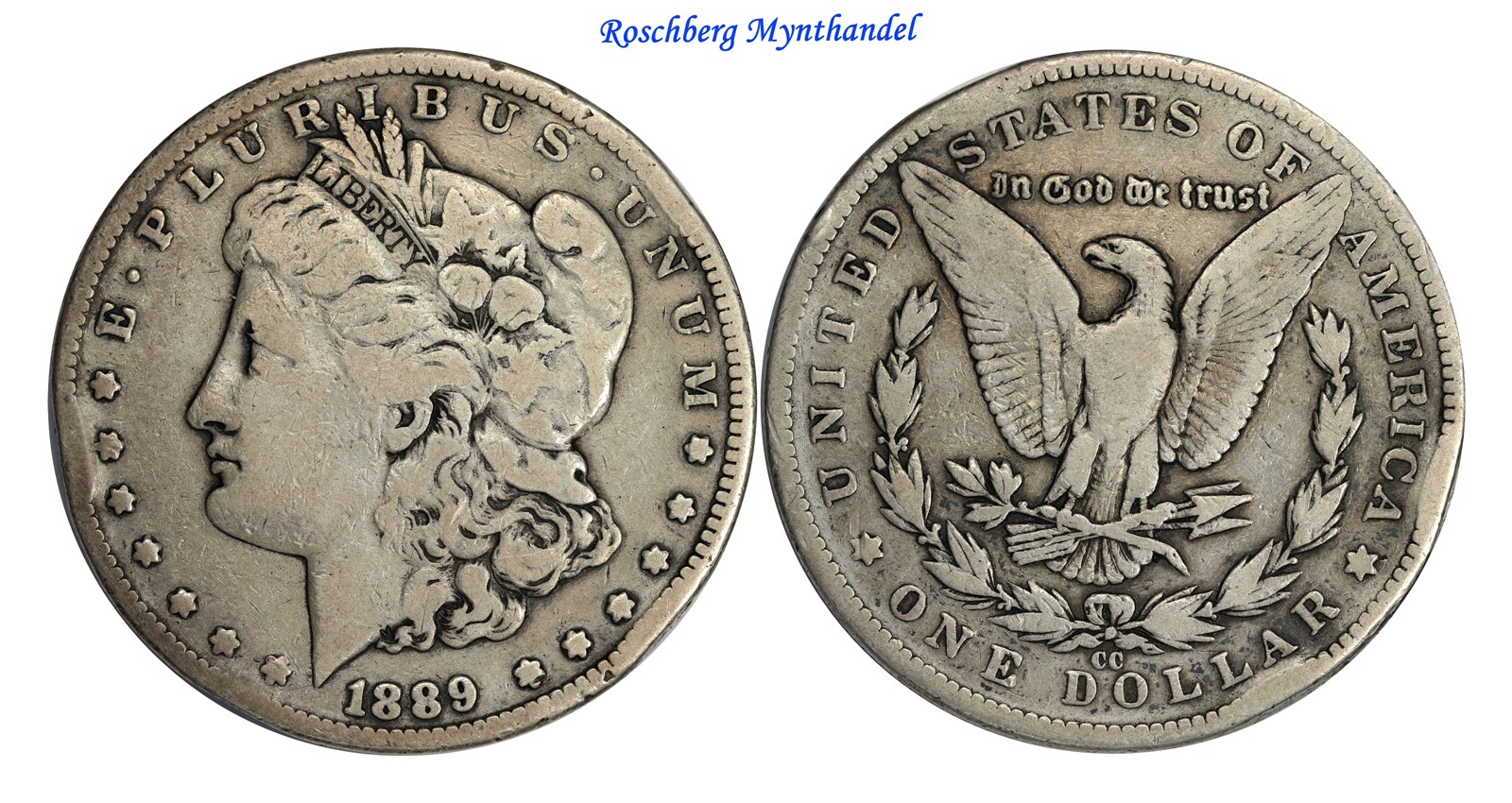 USA Morgan Dollar 1889 CC VG-details
