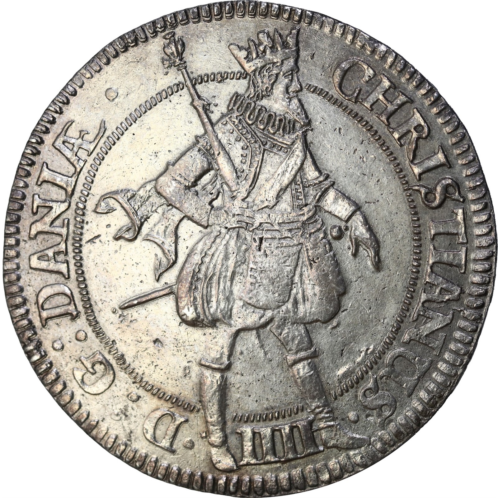 DENMARK. Christian IV. 2 Krone 1619. Corona Danica. Kv 1+/01 (AU)