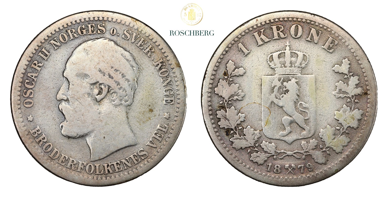 Norge 1 Krone 1879 Kv 1-